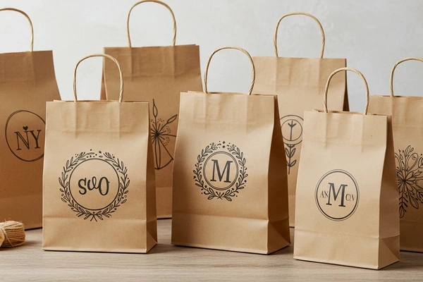 DIY: sacolinhas personalizadas de papel kraft para lembrancinhas