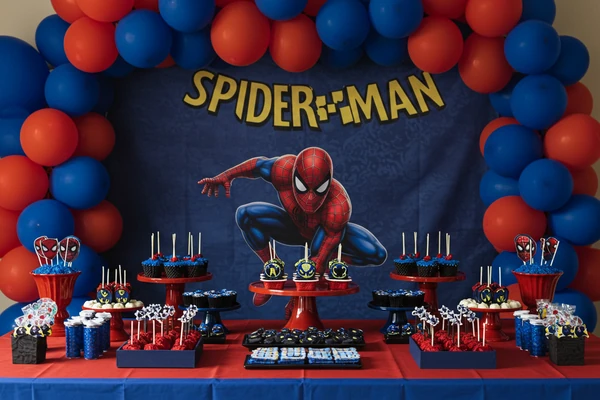 Ideias de decoração Homem-Aranha para festa infantil simples
