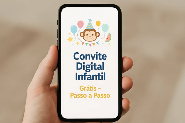 Passo a passo para criar convites digitais gratuitos para aniversário infantil