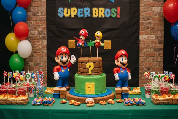 Como organizar festa infantil no tema Super Mario Bros com baixo orçamento apenas