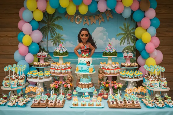 Festa infantil no tema Moana simples e barata
