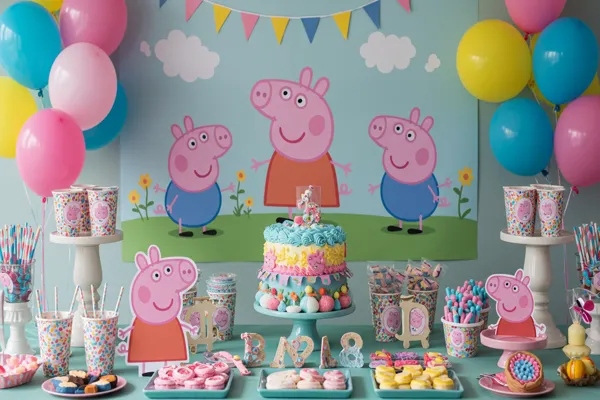 Inspirações de festa simples no tema Peppa Pig com materiais recicláveis